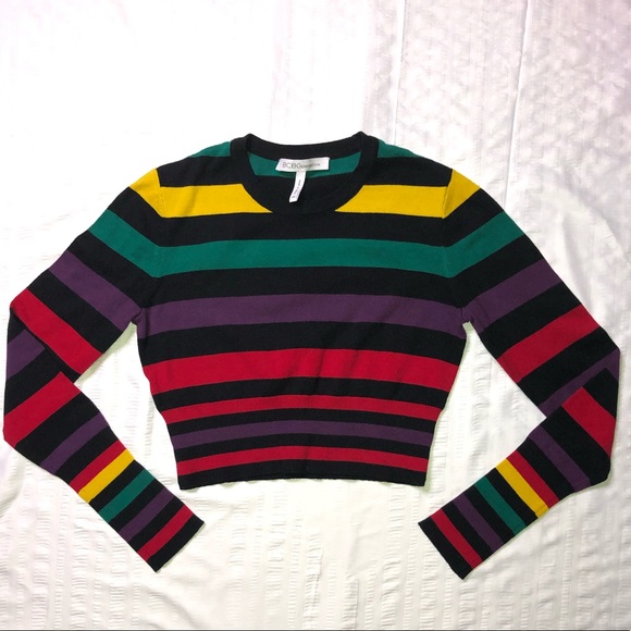 New!! BCBG Striped Cotton Sweater - Picture 4 of 7